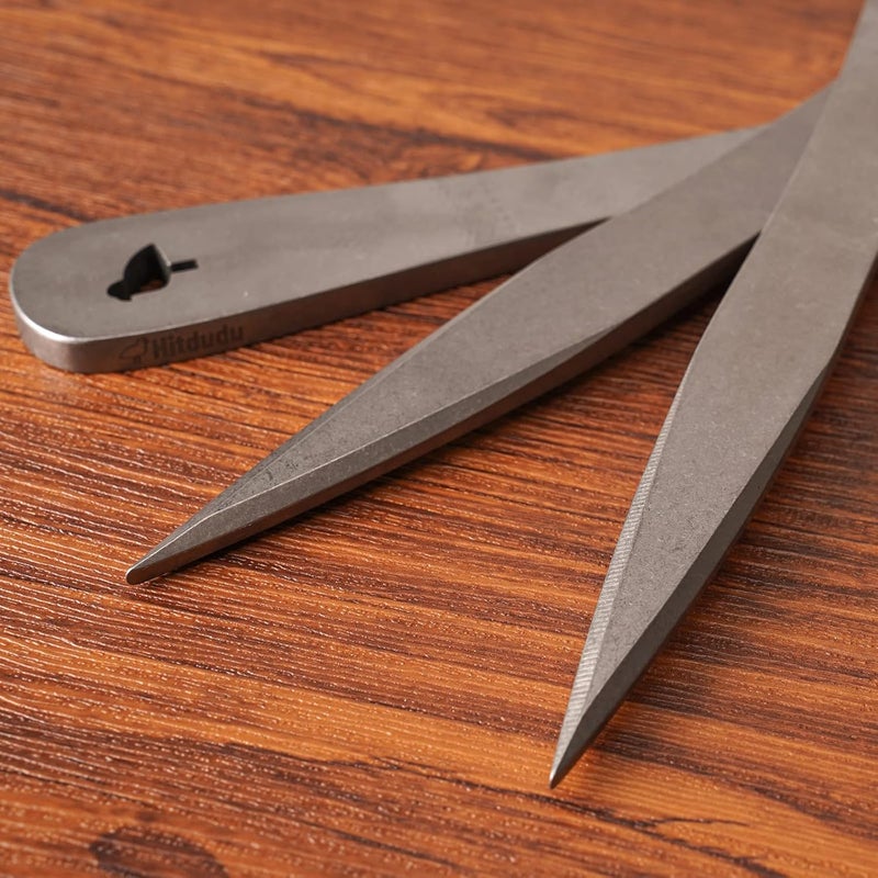 Hitdudu The Beak- Throwing Spikes 6Pack Set - 0.236" Thick Premium Stainless Steel Throwing Set with Sheath for Beginner or Pro - Image 3
